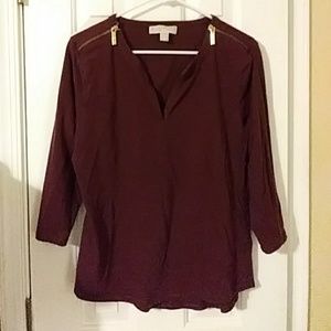 Burgundy Michael kors top